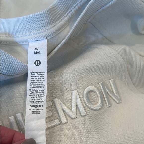 Lululemon scuba oversized wordmark cream Sweatshirt m/l - Picture 9 of 9